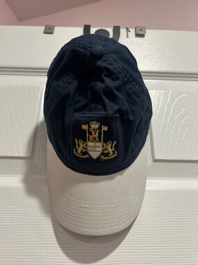 J. Crew Navy and White Crest Baseball Cap